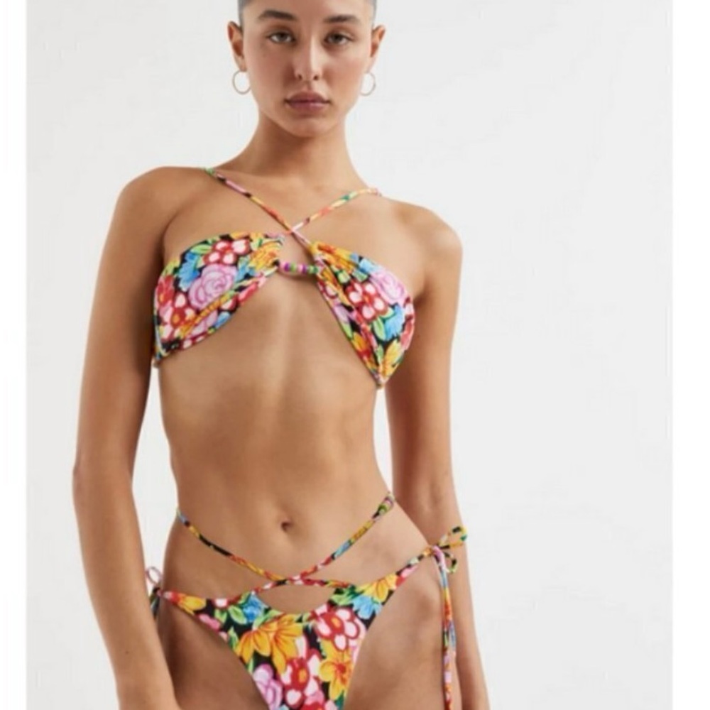 For Love and Lemons floral string bikini